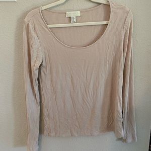 FOREVER21 ribbed peach long sleeve- 0x
